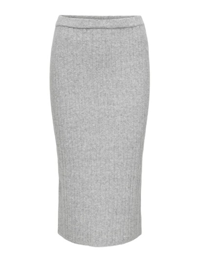ONLY Onljeanett Life Midi Rib Skirt Cc Knt - Grey - S