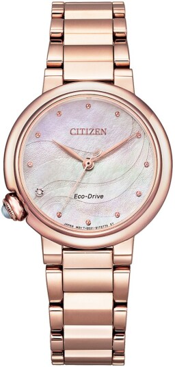 Citizen Dameklokke EM0912 84Y Elegance Rosa/Rose gulltonet stål Ø30