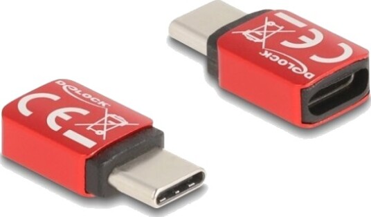 Delock USB Type-C Data Blocker 240W Rød