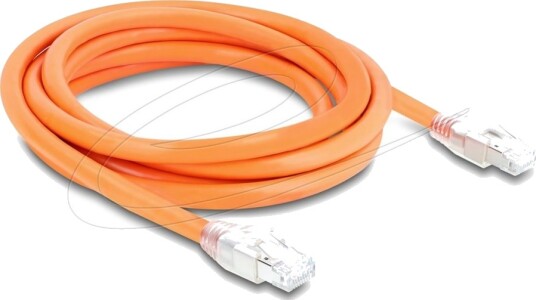 Delock Rj45 Nettverkskabel Cat.8.1 S/Ftp 2 M Opptil 40 Gbps Oransje (81181)
