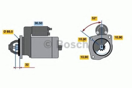 Starter BOSCH 0 986 016 550