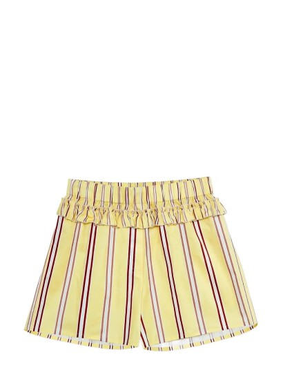 Laagam Caos Butter Striped Poplin Boxer Pants - Yellow - XS/34