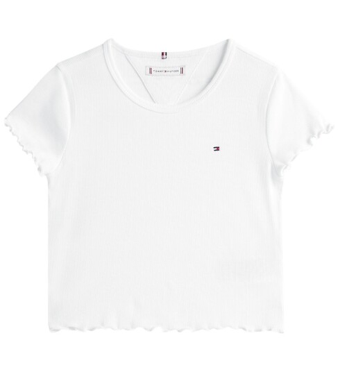 Tommy Hilfiger Essential Rib Top Ss White 38