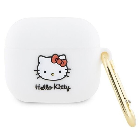 Hello Kitty Hka33dkhsh Airpods 3 Cover White/White Silicone 3D Kitty Head