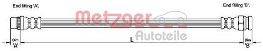 Bremseslange METZGER 4110228