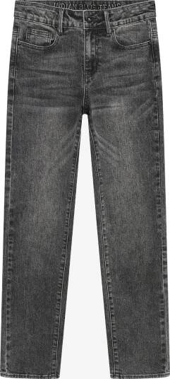 Indian Blue Jeans Wide Straight Fit Grey Jeans   DARK GREY DENIM   110