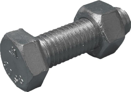 Stafa 0118600003 Stålkonstruksjonsskrue 12 mm, med mutter, FZB 8.8, EN 15048 12 x 35 mm, 100-pakk, Innfesting
