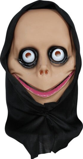 Momo - Skummel Smilende Maske Med Hette