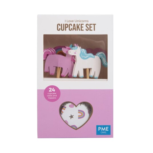 Cupcake Sett Enhjørning Pk/24 