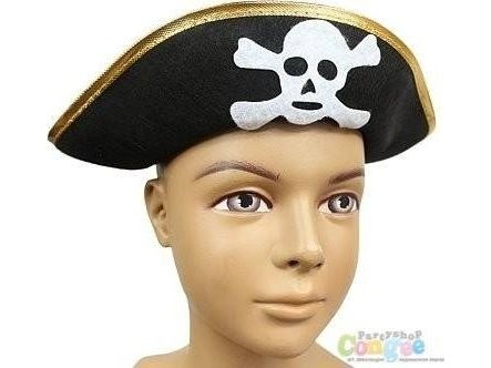 Godan Piratlue Med Gullkant - 1 Stk, Universal
