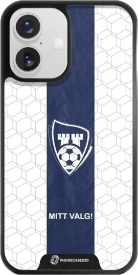 Phonecases3D iPhone 16 Sarpsborg 08 3D mobildeksel, svart