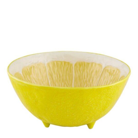 Bordallo Pinheiro   Citron serveringsskål 25 cm sitron gul
