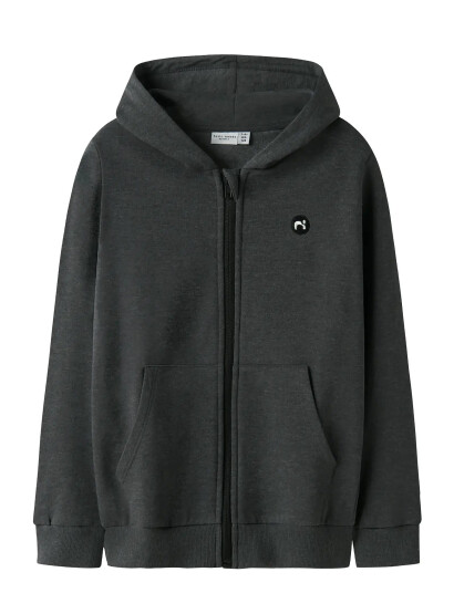 name it Nkmvimo Ls Sweat Card Bru Noos Grey 158-164