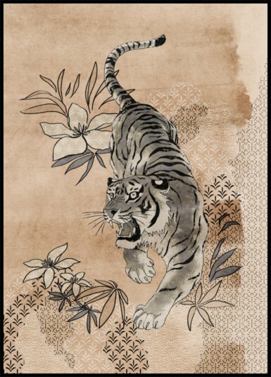 Fierce Sumi Tiger Plakat / 40x50