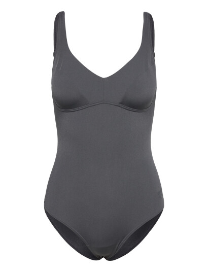 Arena Women"s Arena Swimsuit Victoria U Back Solid Aspha - Grey - 46