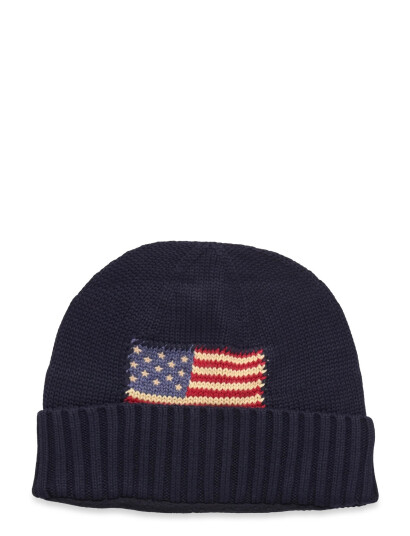 Ralph Lauren Kids Combed Cotton Flag Hat - Navy - S/M