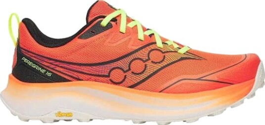 Saucony Men's Peregrine 16 Fire/black 44.5