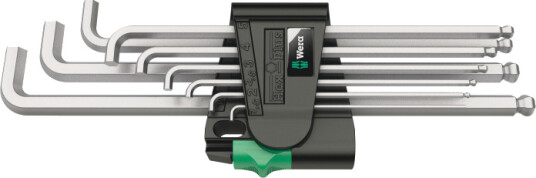 Wera sekskantnøkkel med kule Hex-Plus 1,5-10mm, lang med kort arm, 9 stk