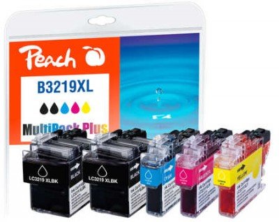 Peach Multi Pack Plus - 5-Pack - Svart Gul Cyan Magenta - Kompatibel - Blekkpatron (Alternativ For: Brother Lc3219xlbk Brother Lc3219xlc Brother Lc3219xlm Brother Lc3219xly) - For Brother Mfc-J5330 J5730 J5930 J6530 J6935 Business Smart P