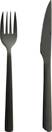Aida RAW grill bestikksett 8 deler matt svart Aida RAW grill bestikksett 8 deler matt svart
