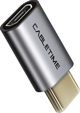Cabletime Cp75g Usb Type-C Microusb Type-B Grå