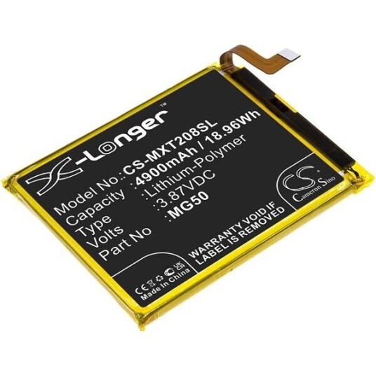 Motorola Moto G9 Plus 2020 batteri (4900 mAh 3.85 V, Sort)