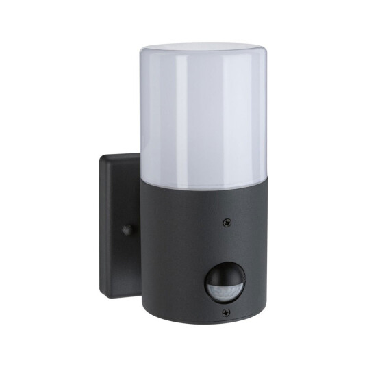 Tube vegglampe utendørs IP44 - Sensor - Grå