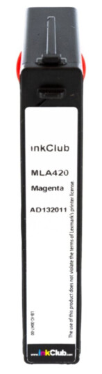 inkClub MLA420 Blekkpatron, erstatter Lexmark 100XL, magenta, 480 sider