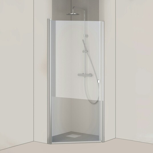 Hafa Igloo Pro Dusjnisje 73-77 cm, Alu/Klarglass