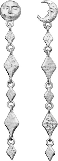 Maanesten Minola Earrings Sølv farge 40 mm