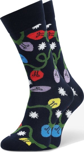 Happy Socks Christmas Lights Sock NAVY 41 46