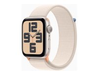 Apple Watch Se (Gps) - 2. Generasjon - 44 Mm - Stjernelysaluminium - Smartklokke Med Sportssløyfe - Tekstil - Stjernelys - Håndleddstørrelse: 140-245 Mm - 32 Gb - Wi-Fi, Bluetooth - 32.9 G