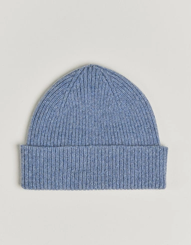Le Bonnet Lambswool/Caregora Beanie Washed Denim