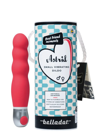 Belladot Astrid Small Vibrating Dildo Red Red Belladot Astrid Small Vibrating Dildo Red Red