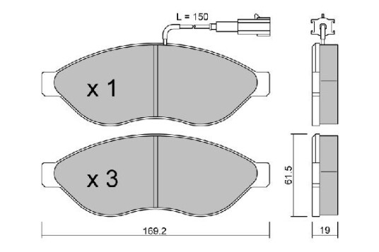 Bremseklosser AISIN BPPE 1002