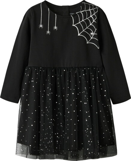 Name It Kjole Tulle NmfOdette Svart Name It 4 år (104) Kjole Sølv