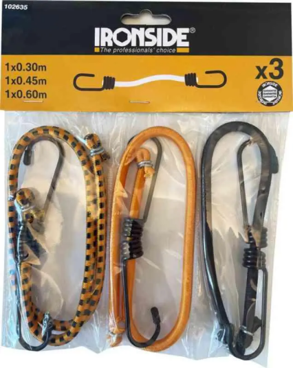 Ironside Bagasjestropp Spennrem 3pk 300-450-600 mm Ironside Bagasjestropp Spennrem 3pk 300-450-600 mm