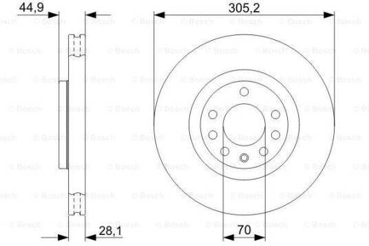 Bremseskive BOSCH 0 986 479 325 Bremseskive BOSCH 0 986 479 325