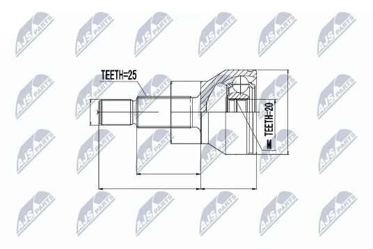 Nty Drivknute drivaksel NTY NPZ FR 013