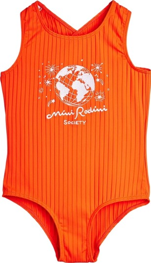 Mini Rodini Badedrakt UV40+ Samfunn Rød Mini Rodini 8 9 år 128 134 Badetøy