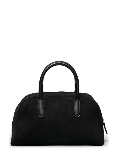Ceannis Fake Suede Bowling Bag Black 31X10X20CM Ceannis Fake Suede Bowling Bag Black 31X10X20CM