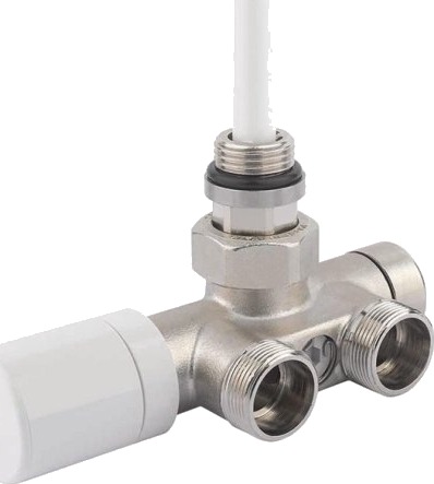 Carlo_Polett Termostatisk Vinkel. Ventil 1/2"X3/4" Utv. Gjenger 50 Mm