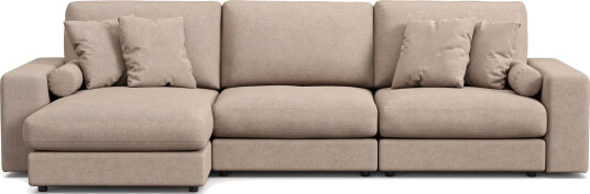 Arken Lyx 5 seter Vendbar L formet Dyp Divansofa i stoff Beige