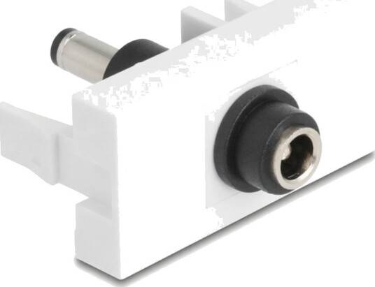 Delock Easy 45 Trykklåsmodul Dc 5.5 X 2.1 Mm Female 1 Strømsokkel 1 Modul Hvit