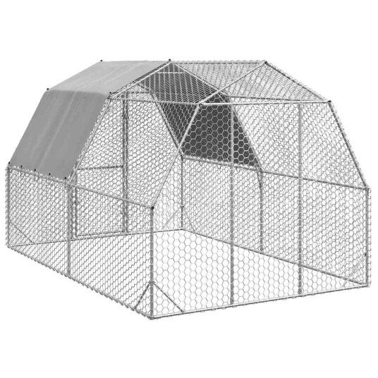 Kyllingløp Med Tak 2.5X4X2.25 M Galvanisert Stål Kyllingløp Med Tak 2.5X4X2.25 M Galvanisert Stål