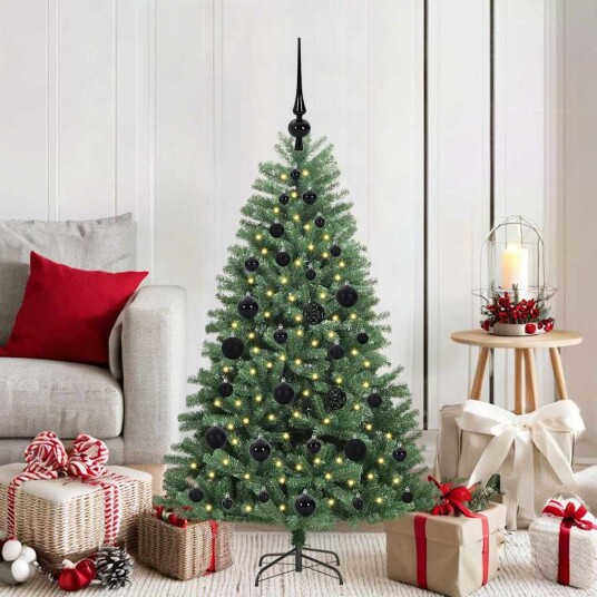 Kunstig sammensatt juletre grønn 120 cm PVC og metall