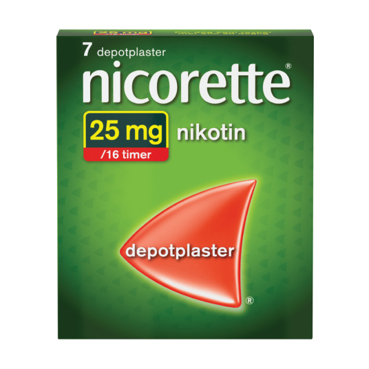 Nicorette 25 mg/16 timer depotplaster 7 stk. Nicorette 25 mg/16 timer depotplaster 7 stk.