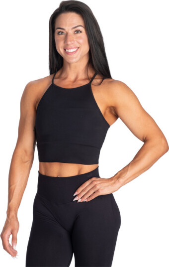 Performance Crop‑Halter Topp Svart Large