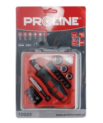 Proline Pro-Line Skrutrekker Med Bits Og Fatninger 22 Stk. 10022