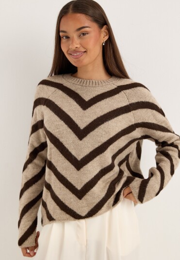 ONLY Onleliza L/S Pullover Knt Noos Beige XL ONLY Onleliza L/S Pullover Knt Noos Beige XL